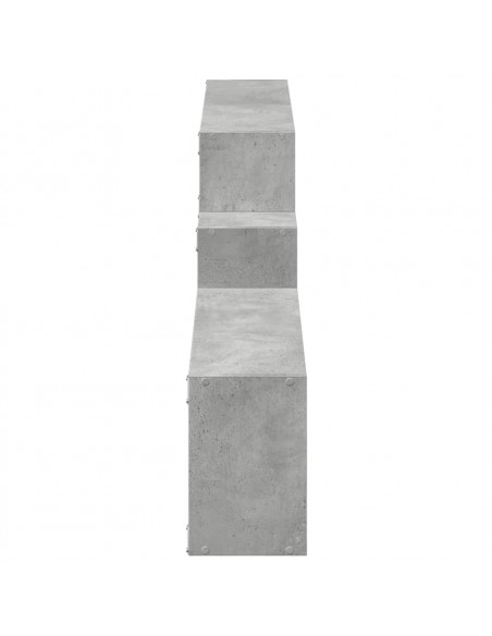 Mobile a Parete 158x18x53cm Grigio Cemento in Legno Multistrato