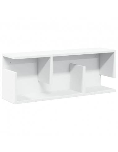 Mobile a Parete 80x20x30 cm Bianco in Legno Multistrato