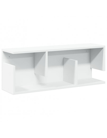 Mobile a Parete 80x20x30 cm Bianco in Legno Multistrato