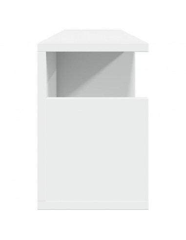 Mobile a Parete 80x20x30 cm Bianco in Legno Multistrato