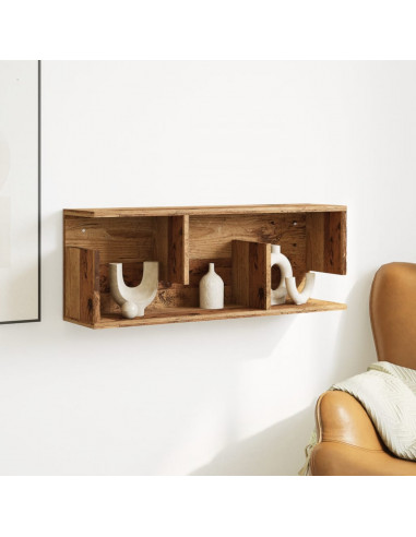 Mobile a Parete 80x20x30 cm Legno Antico in Legno Multistrato