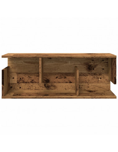 Mobile a Parete 80x20x30 cm Legno Antico in Legno Multistrato