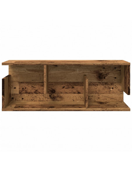 Mobile a Parete 80x20x30 cm Legno Antico in Legno Multistrato