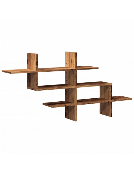 Scaffale a Parete Legno Vecchio 124,5x18x60,5 cm in Truciolato