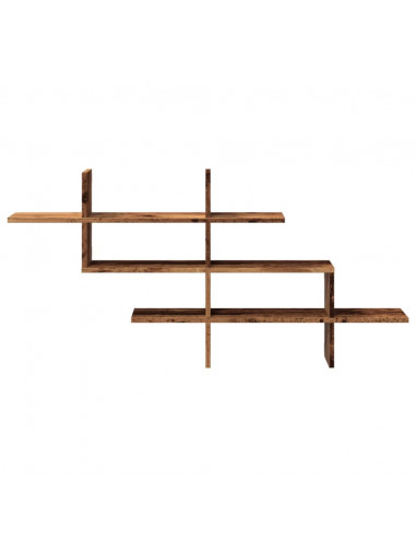 Scaffale a Parete Legno Vecchio 124,5x18x60,5 cm in Truciolato