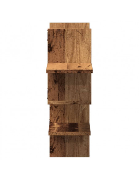 Scaffale a Parete Legno Vecchio 124,5x18x60,5 cm in Truciolato