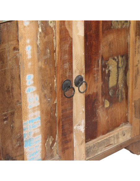 Credenza con Ripiani in Legno Massello di Recupero 120x35x200cm