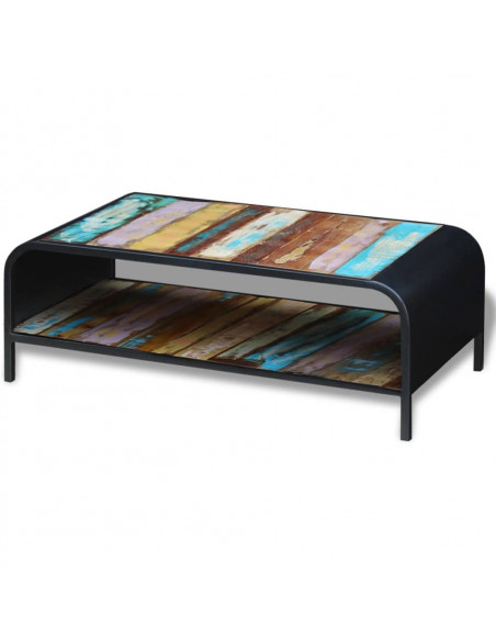 Tavolino da Salotto in Legno Massello di Recupero