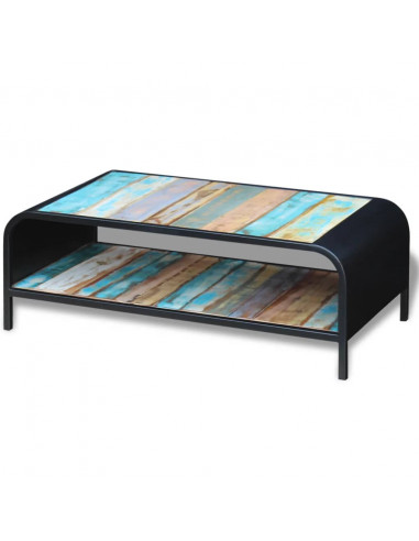 Tavolino da Salotto in Legno Massello di Recupero