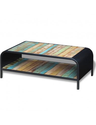 Tavolino da Salotto in Legno Massello di Recupero