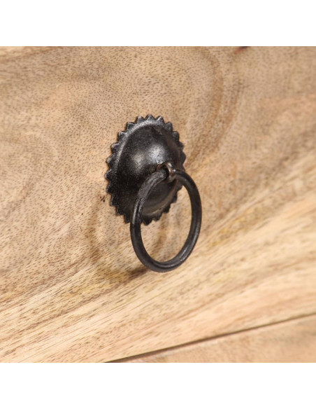 Tavolino da Salotto in Legno Massello di Mango 65x40x76 cm