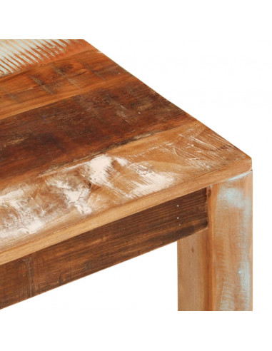 Tavolino da Salotto 55x55x35 cm in Legno Massello di Recupero