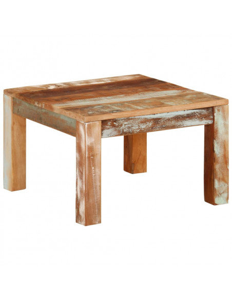 Tavolino da Salotto 55x55x35 cm in Legno Massello di Recupero