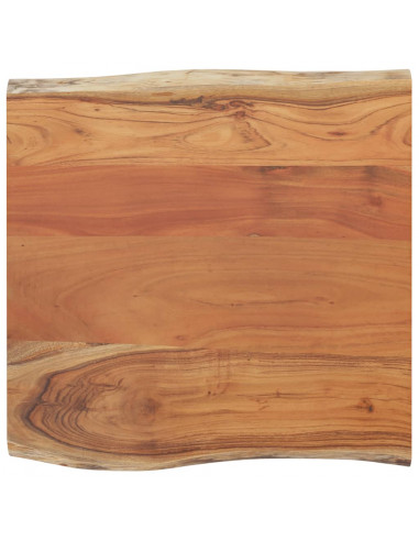 Tavolino 40x40x2,5 cm in Legno Massello di Acacia Bordi Vivi