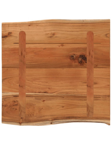 Tavolino 40x40x2,5 cm in Legno Massello di Acacia Bordi Vivi