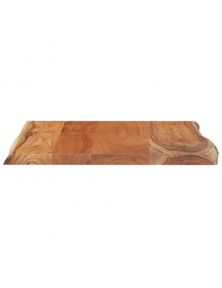 Tavolino 40x40x2,5 cm in Legno Massello di Acacia Bordi Vivi