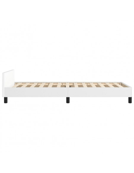Giroletto con Testiera Bianco 80x200 cm in Similpelle