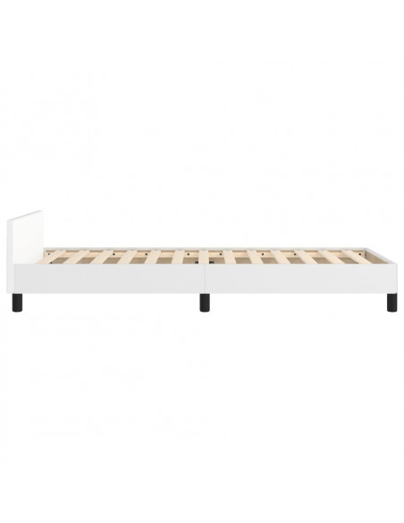 Giroletto con Testiera Bianco 80x200 cm in Similpelle