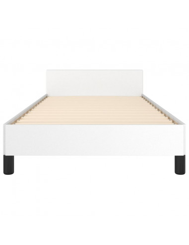 Giroletto con Testiera Bianco 80x200 cm in Similpelle