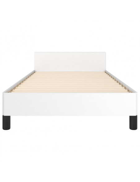 Giroletto con Testiera Bianco 80x200 cm in Similpelle