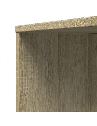 Armadietto da Bagno Stretto con Ruote Rovere Sonoma Truciolato