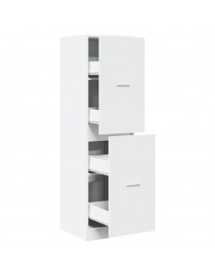 Armadietto da Farmacia Bianco 40x41x144,5 cm in Truciolato 2