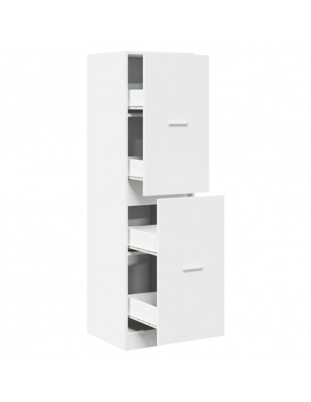 Armadietto da Farmacia Bianco 40x41x144,5 cm in Truciolato
