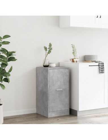 Armadietto da Farmacia Grigio Cemento 40x41x77,5 cm Truciolato