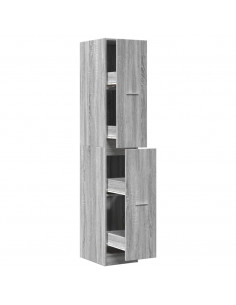Armadietto da Farmacia Grigio Sonoma 30x41x174,5 cm Truciolato 2
