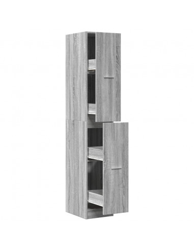 Armadietto da Farmacia Grigio Sonoma 30x41x174,5 cm Truciolato