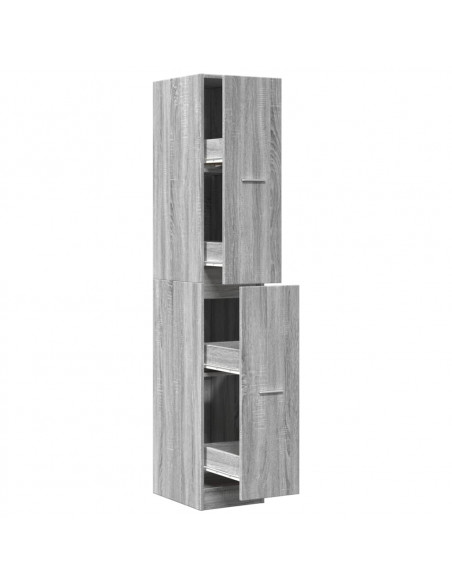 Armadietto da Farmacia Grigio Sonoma 30x41x174,5 cm Truciolato