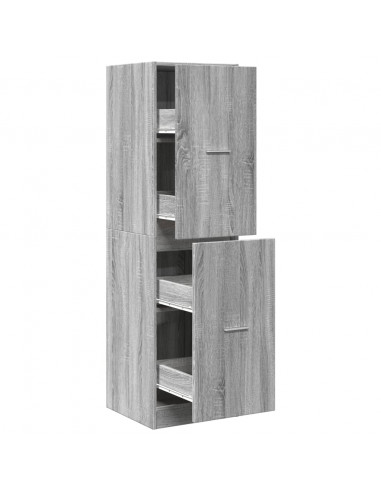 Armadietto da Farmacia Grigio Sonoma 40x41x144,5 cm Truciolato