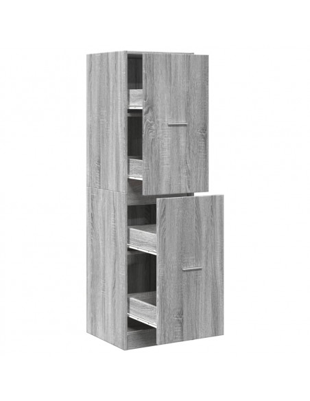 Armadietto da Farmacia Grigio Sonoma 40x41x144,5 cm Truciolato