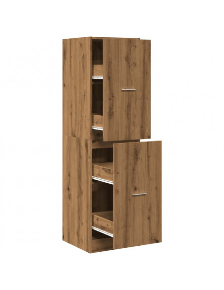 Armadietto da Farmacia Rovere 40x41x144,5 cm in Truciolato