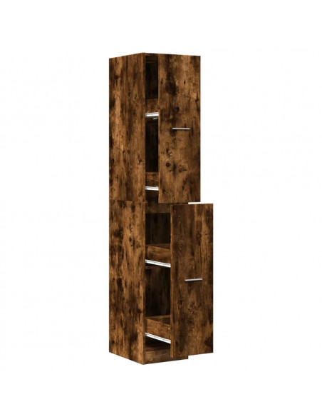 Armadietto da Farmacia Rovere Fumo 30x41x174,5 cm in Truciolato