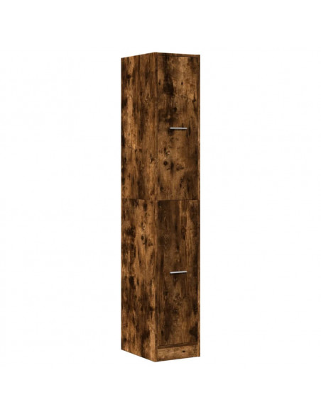 Armadietto da Farmacia Rovere Fumo 30x41x174,5 cm in Truciolato