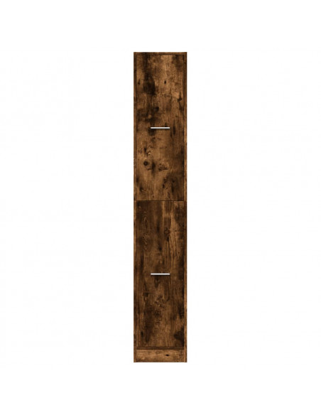 Armadietto da Farmacia Rovere Fumo 30x41x174,5 cm in Truciolato