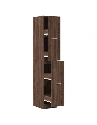 Armadietto da Farmacia Rovere Marrone 30x41x174,5 cm Truciolato