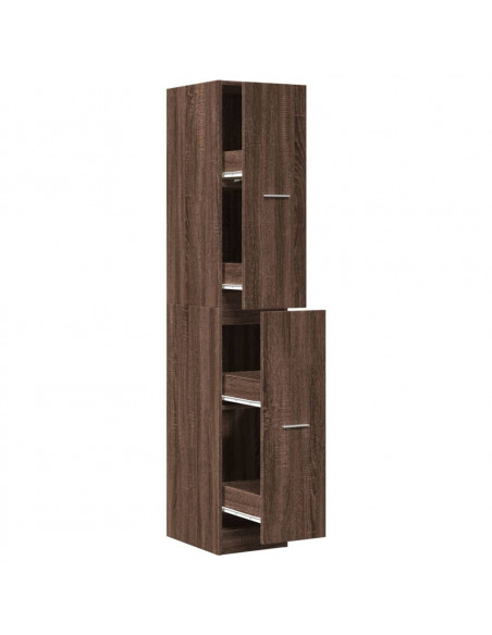 Armadietto da Farmacia Rovere Marrone 30x41x174,5 cm Truciolato