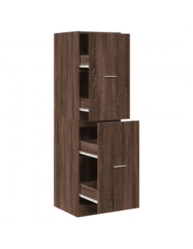Armadietto da Farmacia Rovere Marrone 40x41x144,5 cm Truciolato