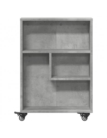 Carrello Stretto Grigio Cemento 48x13x68 cm in Truciolato