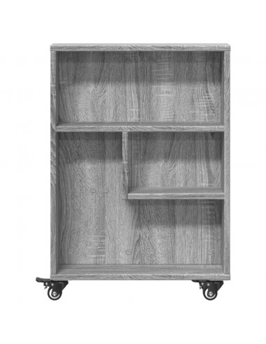 Carrello Stretto Grigio Sonoma 48x13x68 cm in Truciolato