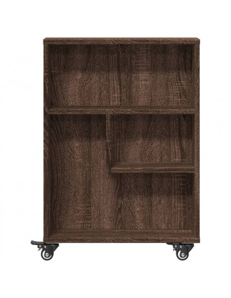 Carrello Stretto Marrone Rovere 48x13x68 cm in Truciolato