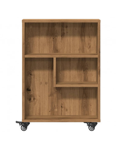 Carrello Stretto Rovere Artigianale 48x13x68 cm in Truciolato