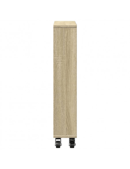 Carrello Stretto Rovere Sonoma 48x13x68 cm in Truciolato
