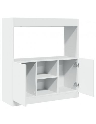 Credenza Bianca 92x33x100 cm in Legno Multistrato