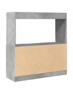 Credenza Grigio Cemento 92x33x100 cm in Legno Multistrato 2