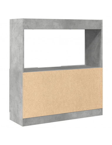 Credenza Grigio Cemento 92x33x100 cm in Legno Multistrato