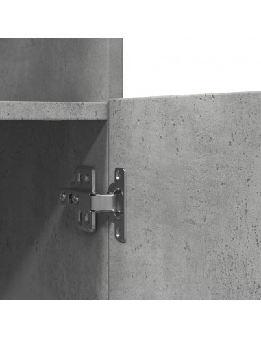 Credenza Grigio Cemento 92x33x100 cm in Legno Multistrato