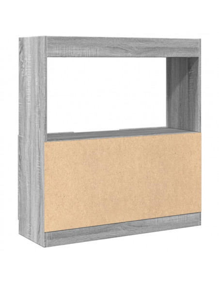 Credenza Grigio Sonoma 92x33x100 cm in Legno Multistrato